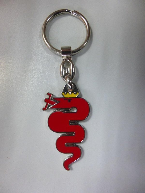 High quality Alfa Romeo keychain motif " red snake " NEW