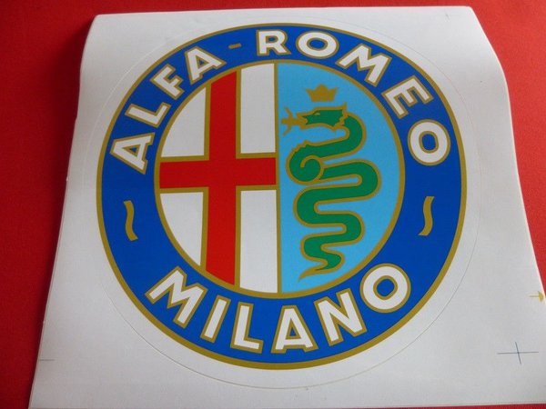 Alfa Romeo Aufkleber " Alfa Romeo Milano Emblem " 22 cm NEU